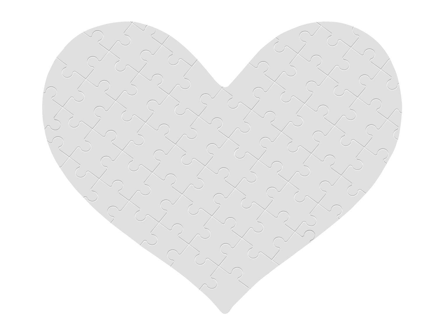Vlastný návrh Puzzle srdce 