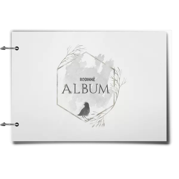 Plexi album sa sponami Vtáčik v zlatom šesťuholníku