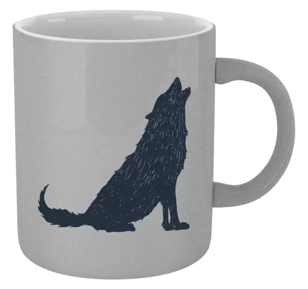 Metalický hrnek Vlk