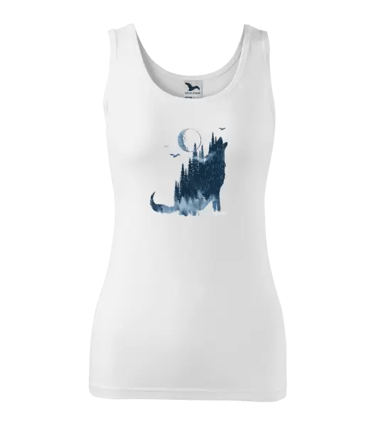 Dámské tílko Vlk v mlze