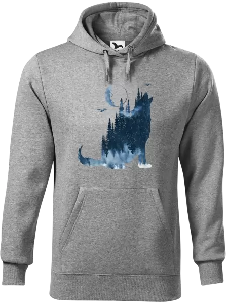 Pánská mikina Vlk v mlze