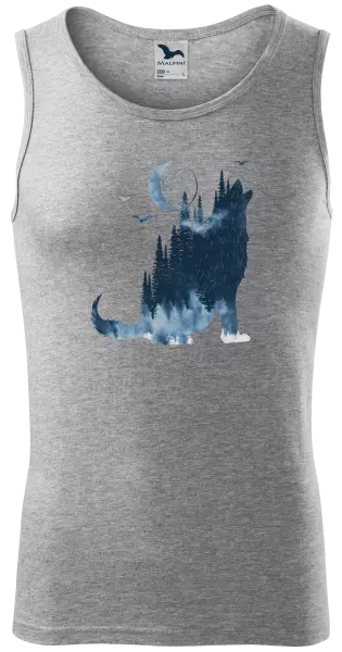Pánské tílko Vlk v mlze