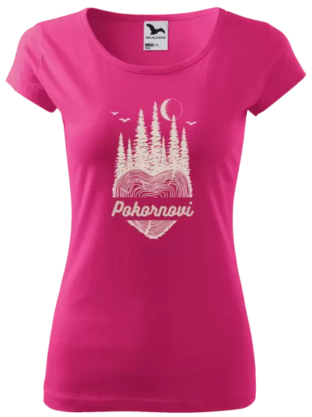 Dámské tričko Srdce pařez