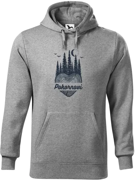 Pánská mikina Srdce pařez