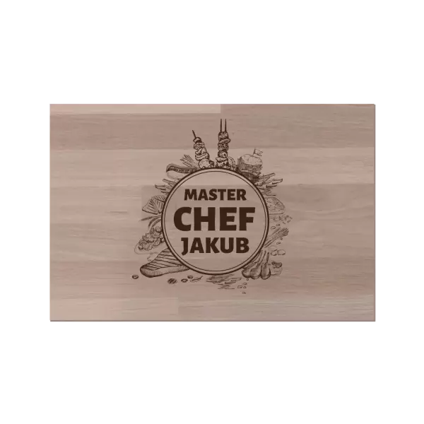 Buková doska Master Chef s menom, jedlo