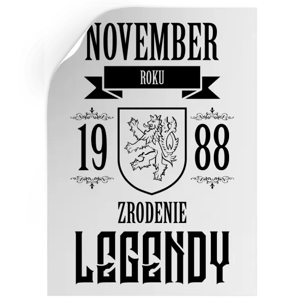 Samolepka Zrodenie legendy