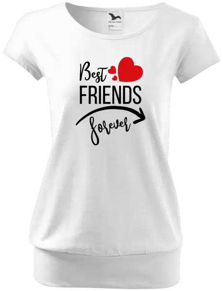 Dámské tričko Best friends forever srdce #1