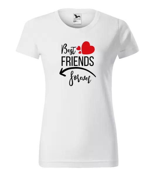 Dámské tričko Best friends forever srdce #2