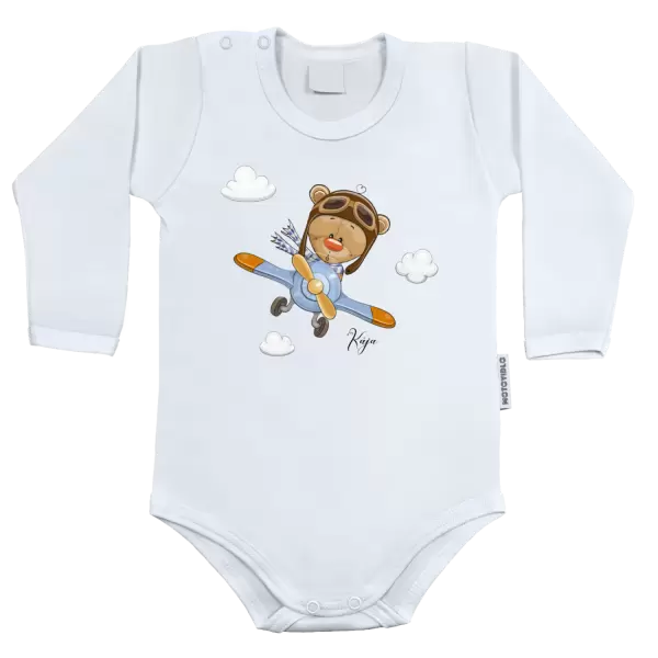 Dětské body Medvídek v letadle