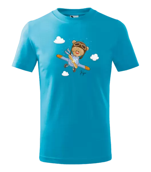 Dětské tričko Medvídek v letadle