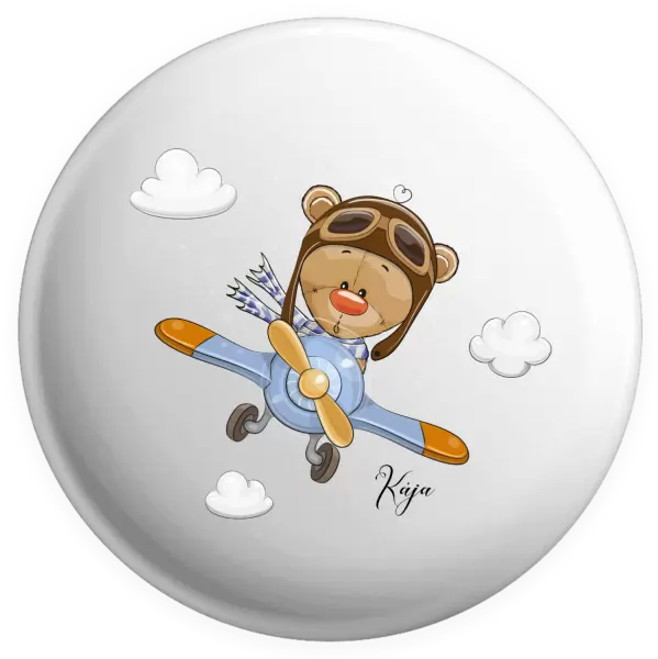 Placka Medvídek v letadle