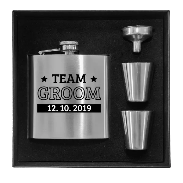 Ploskačka v krabičke Team Groom